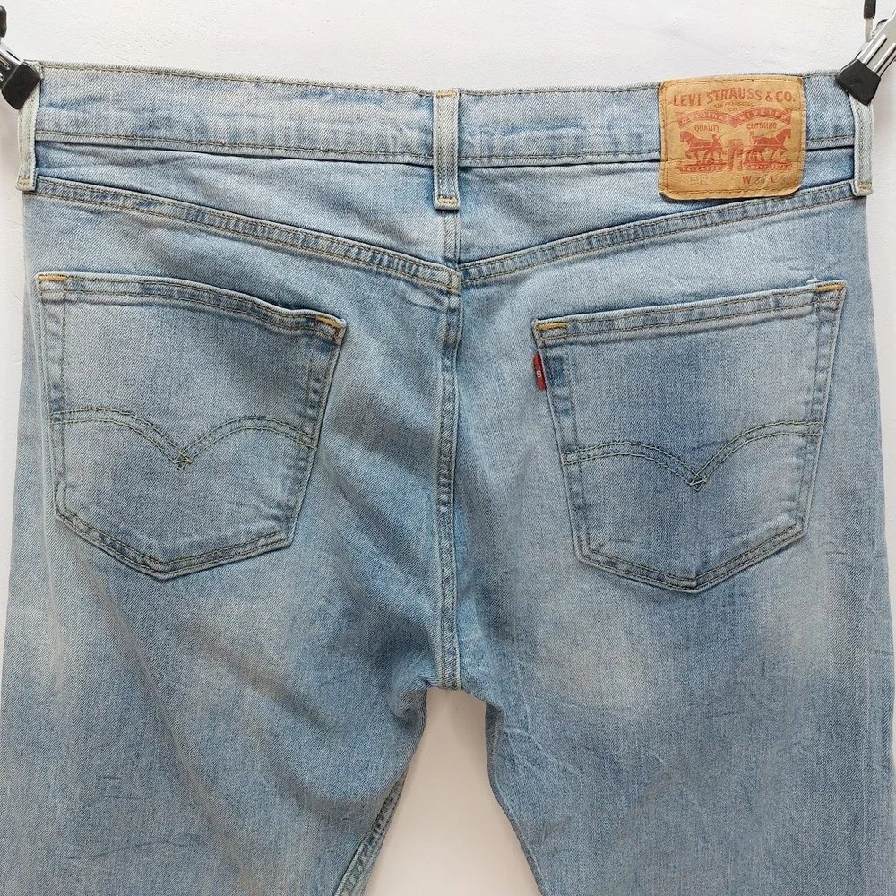 Levi's 502 Regular Taper Jeans Men's 34x32 Blue Light Wash Denim Americana